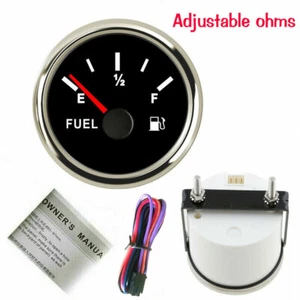 Indicador de nivel de combustible 52mm ajustable ohmios modificación coche estilo universal USA STOCK - Imagen 1 de 6