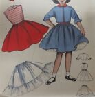 Vtg 50's Butterick 6824 ELASTIC-WAIST DRESS PETTICOAT Sewing Pattern Girl Sz 10