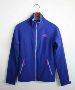 The North Face Jacket Womens XS Blue Pink Lined Waist Toggles - Picture 1 of 7