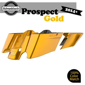 CVO Tapered Extended Stretched Saddlebags Fits Harley 2014+ PROSPECT GOLD - Picture 1 of 19