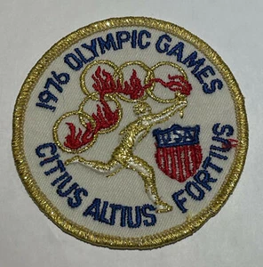 1976 Olympic Games Citius Altius Fortius Patch Boy Scout TK6 - Picture 1 of 1