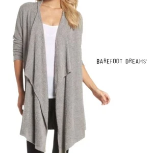 Barefoot Dreams CozyChic Lite Knit Cardigan XXS/XS Open Front Waterfall Drape - Picture 1 of 9