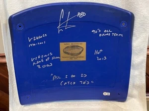 1 of 1 Cris Carter AUTO'D 5 INSCRIPS Metrodome Seat Back, Minnesota Vikings WOW! - Picture 1 of 7