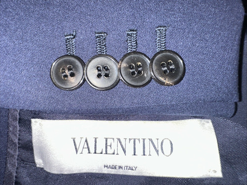 Giacca cappotto sportivo Valentino blu misto lana taglia 50 (EU) 40 US