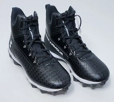 Under Armour Football Cleats 4.5 Y Youth UA Hammer Jr Mid RM Shoes 3021202-001 - Image 1 of 4