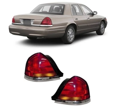 For 1998-2005 Ford Crown Victoria Pair Tail Lights Driver & Passenger - Image 1 of 4