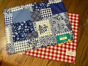 NEW Pioneer Woman Blue Heritage  Patchwork Placemat Reversible Farmhouse Set: 4 - Picture 1 of 10