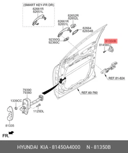 GENUINE NEW DOOR STRIKER ASSY SUITS HYUNDAI I30PD 2018- 2019 2.0L PETROL - Picture 1 of 2