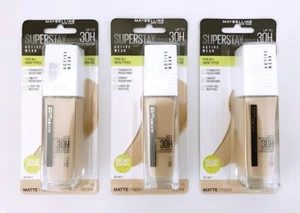 3 x Maybelline SuperStay Active Wear 30HR Foundation 10 IVORY 30ml - Brand New - Picture 1 of 3