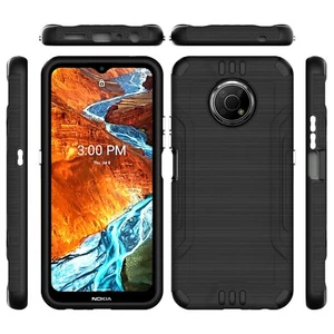Für Nokia G300 5G N1374D Handyhülle Brushed Armor Magnet Metallic Hybrid Cover - Bild 1 von 50