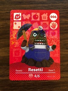 006 Resetti Animal Crossing Amiibo Serie 1 Karte unbenutzt unscannt USA - Bild 1 von 1