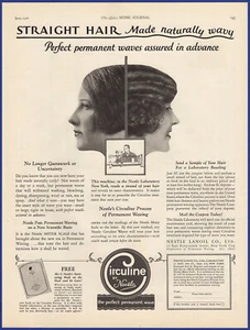 Vintage 1926 NESTLE Circuline Permanent Wave Hair Salon Décor 1920's Print Ad - Picture 1 of 1