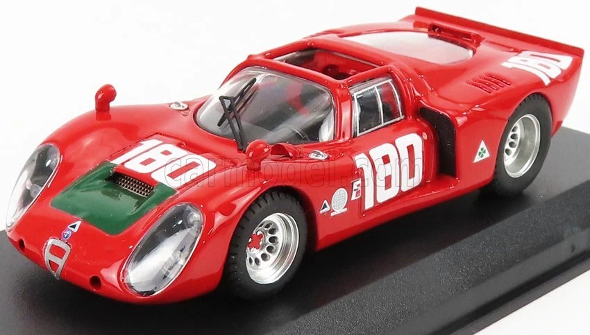1 43 BEST Alfa Romeo 33.2 #180 Targa Florio 1969 I.Galli N.Giunti Red BE9814