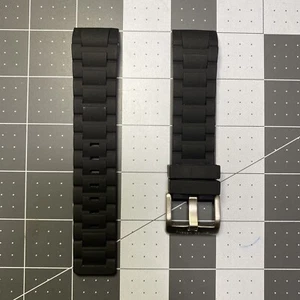 Correa de banda negra de goma Avalanche 24 mm Swiss Legend OEM - Imagen 1 de 8