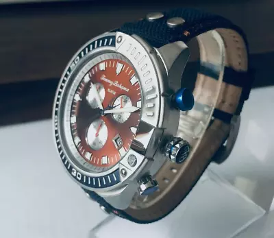 Tommy Bahama TB00004-04 Men's Hanalei Date Chronograph Blue Nylon/Leather Strap - Image 1 of 4