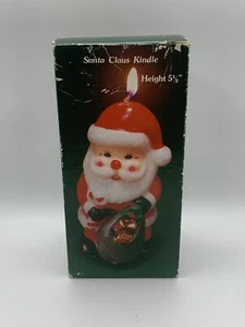 Vintage 1983 Hand Painted Santa Claus Christmas Kindle Candle Unused W/Box - Picture 1 of 8