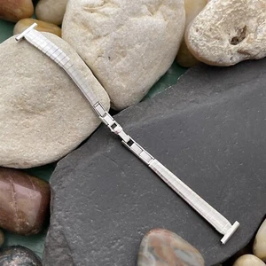 1/2" Ladies 10k White Gold-Filled JB Champion 1960s Unused Vintage Watch Band - Picture 1 of 9