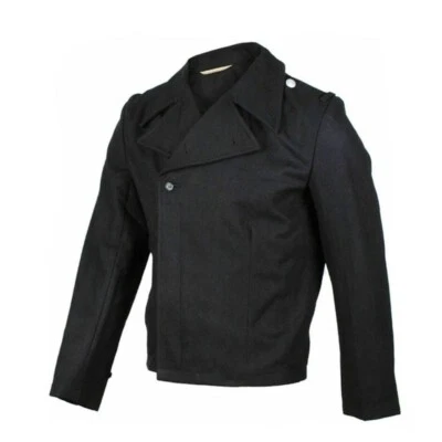 WWII German Army Elite Panzer Black Wool Retro Jacket Uniform Size XL - Image 1 of 4