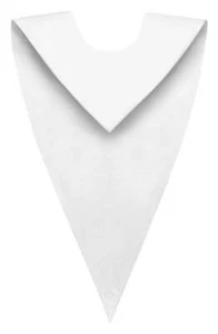 Estola de coro para niños blanca con cuello en V - Imagen 1 de 2