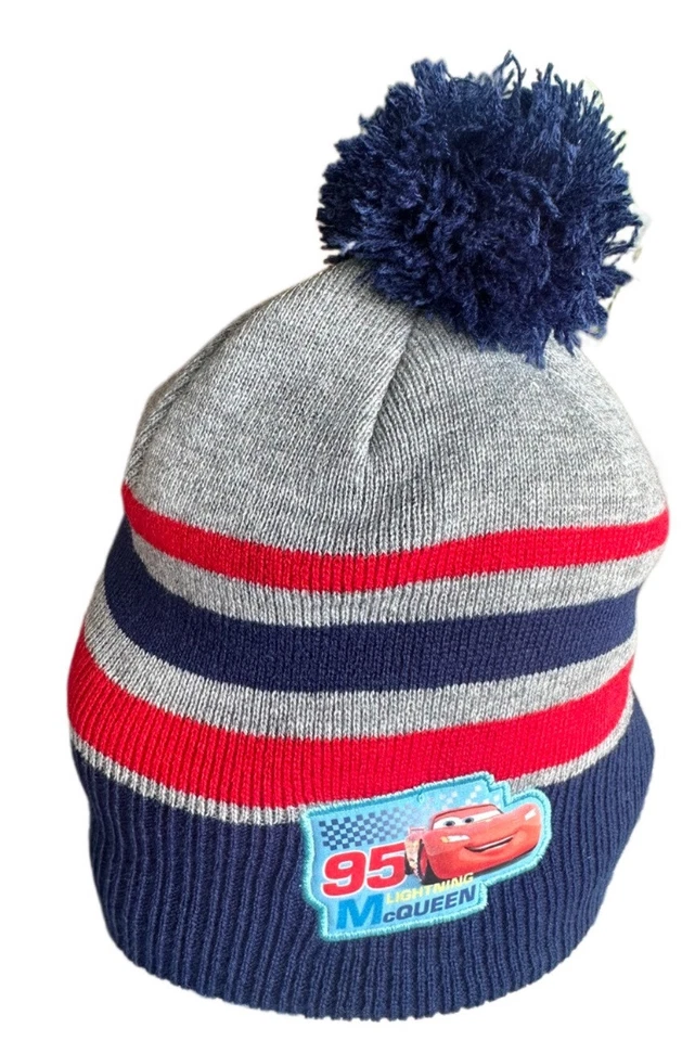 Disney Pixar Cars Taille Unique Acrylique Bonnet à Pompon Bleu - Photo 1/1