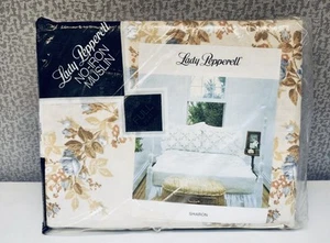 VTG LADY PEPPERELL King Flat Sheet Sharon Floral Chintz New No Iron Muslin - Picture 1 of 13