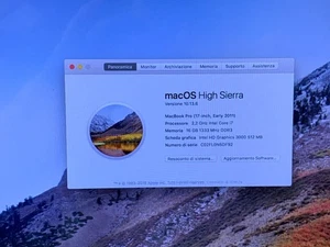 Mac Book Pro 17" A1297 early 2011 2,2GHz 500Gb HDD, leggi - Afbeelding 1 van 10
