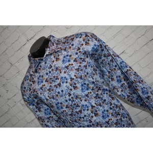 Camisa de vestir Visconti NEGRA para hombre talla 3XLT TALL azul cachemira algodón - Imagen 1 de 7