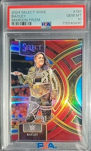 Bayley 2024 Panini Select WWE Granate Prizm #181 WWE #080/149 PSA 10 - Imagen 1 de 2