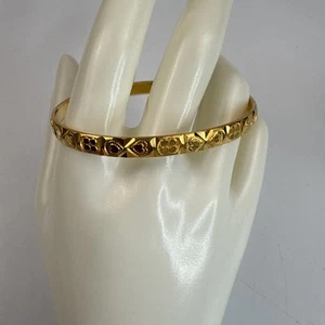 22k PLATED Gold Bangle Bracelet Chudi Handmade Jewelry Rajasthan India - Picture 1 of 5