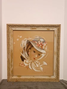 Vintage Benjamin Harris Art Deco Airbrushed Watercolor Painting - Picture 1 of 13