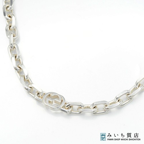 Pegno Shop Gucci Collana G Incastro Ag925 Argento Accessori 49.2G Scatola Con