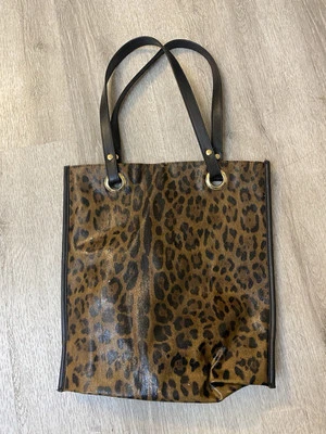 Bolso de Mano Estampado de Leopardo, Negro Marrón, 13.75h Foto 1 de 3