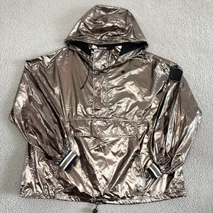 Ivy Park Jacket Mens Large Hooded Pullover Windbreaker Metallic Gold - Picture 1 of 13