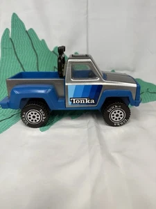 tonka trucks vintage used 1979 Blue & Silver Steel & Plastic Roll Bar Sun Roof - Picture 1 of 13