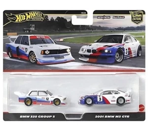 Hot Wheels Premium 1:64 2 Pack BMW 320 Group S + 2001 BMW M3 GTR - Picture 1 of 1