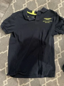 Aston Martin Racing Polo Navy blue wih neon green - Picture 1 of 4