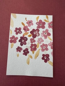 ACEO Original  Art watercolor and ink  Card Abstract Art , Fashion Watercolor - Picture 1 of 1