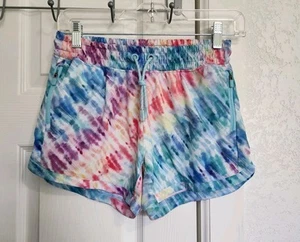 Athleta Girls All Play Rainbow Tie Dye Short Size XL 14 Athletic Athleisure - Picture 1 of 21