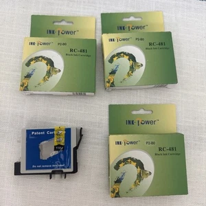 4 Pack Black Ink Cartridge Rc-481 For Stylus Photo R200/r220/r300/r300m/r320 + - Photo 1/5