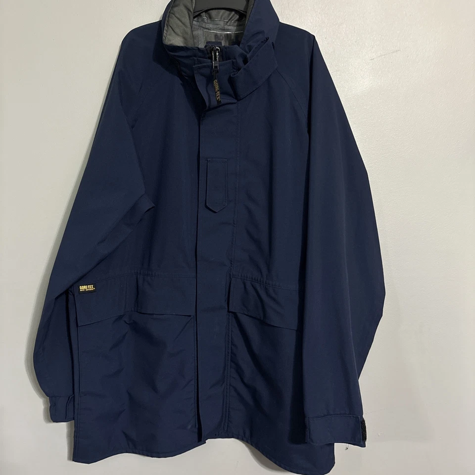 Gore-Tex Best Defense Parka tamanho LL estilo militar Anorak azul marinho com capuz - Imagem 1 de 4
