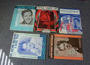 Lotto di 5 spartiti musicali anni '30 di Rudy Vallee - Foto 1 di 1