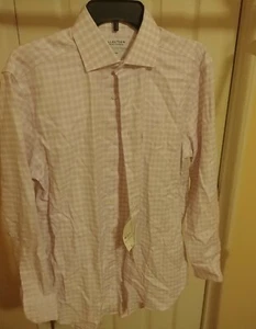 Camisa de vestir rosa a rayas Collection by Michael Strahan para hombre 15,5 32/33 nueva con etiquetas - Imagen 1 de 5