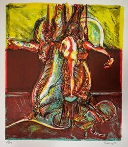 Norbert Tadeusz, "Schlachthaus, Mädchen II"" Lithografie 10/50 , 80x60, 1985 - Bild 1 von 2
