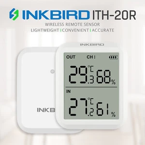 Inkbird Drahtloses Hygrometer Thermometer Temp Feucht With Empfänger Sender C/F - Picture 1 of 12