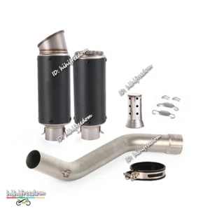 Escape silenciador de tubo medio escape de escape de motocicleta para Kawasaki Ninja ZX6R 636 2009-2023 - Imagen 1 de 12