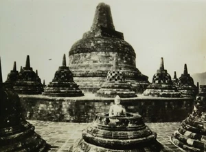 Magic Lantern Slide Photo Indonesia Java Borobudur Highest Platform - Picture 1 of 3