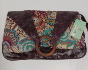 Clutch Ebisu mehrfarbig braun Paisley Bohemian Hippie Handtasche Clutch Handtasche - Bild 1 von 10