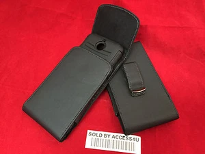V LEATHER CASE HOLSTER BELT CLIP POUCH FOR SAMSUNG GALAXY J7 V 2017 2018 ARMOR - Picture 1 of 11