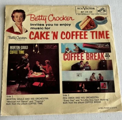 BETTY CROCKER PROMO CAKE N' COFFEE TIME EP RECORD AND PICTURE SLEEVE - Image 1 of 4