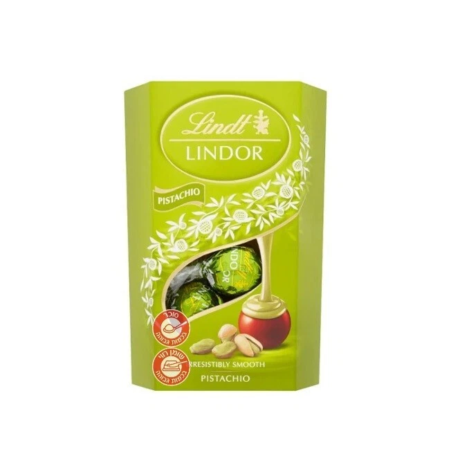 4 фисташковых молочных шоколада Lindt Lindor, 200 г, из Израиля, кошерный - Изображение 1 из 1